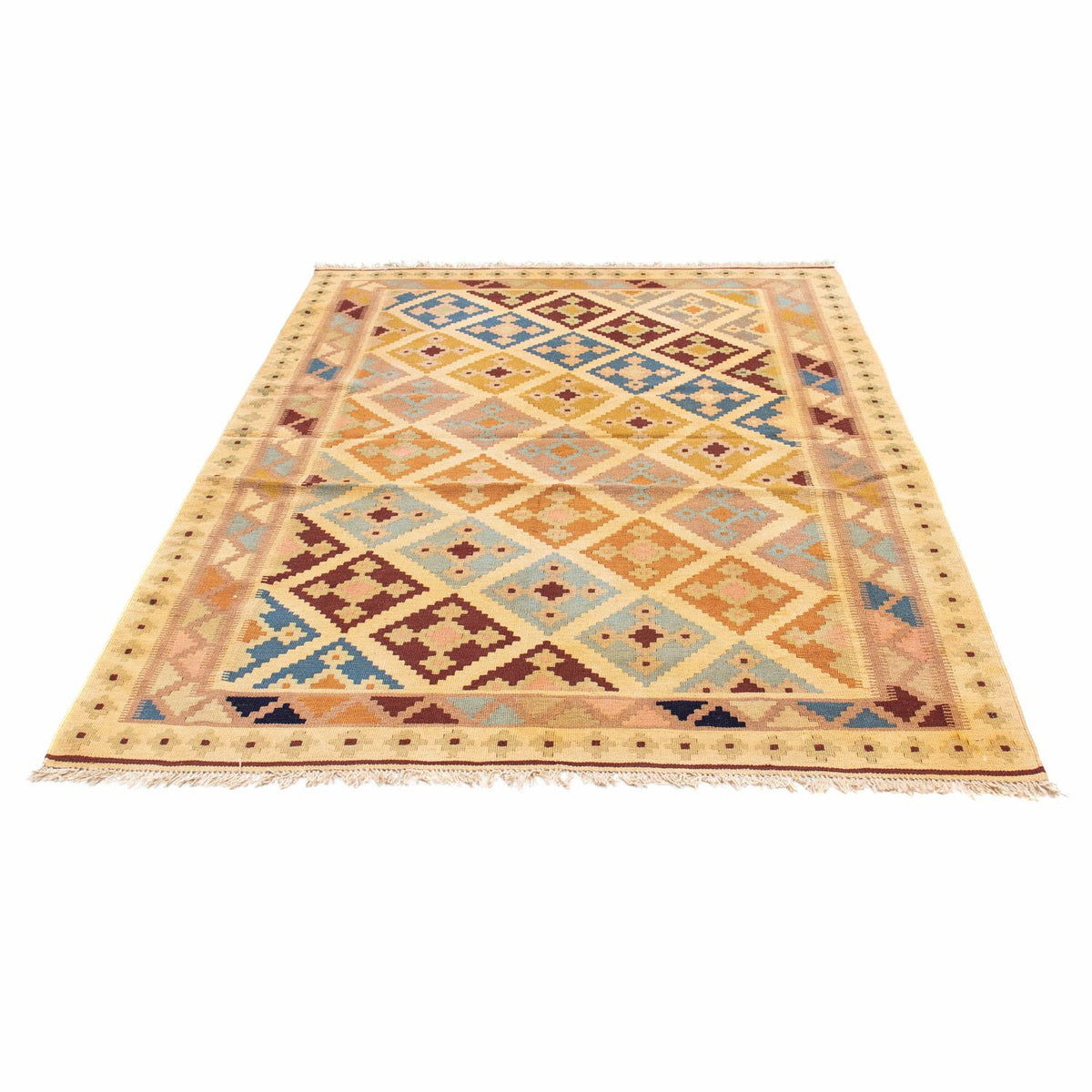 Tapis Kelim - Oriental - 190 x 142 cm - marron clair