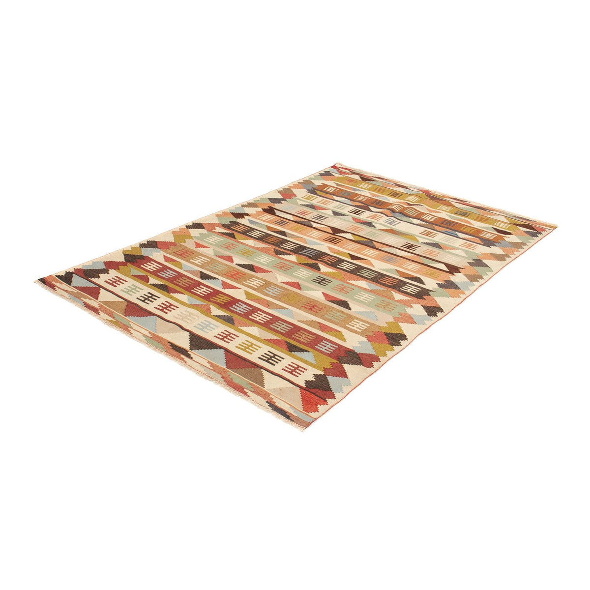 Tapis Kelim - Oriental - 191 x 125 cm - marron
