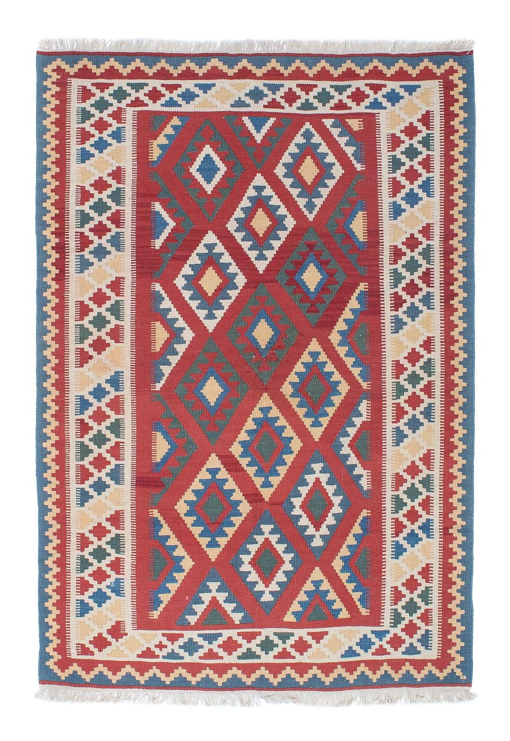 Tapis Kelim - Oriental - 186 x 125 cm - rouge foncé