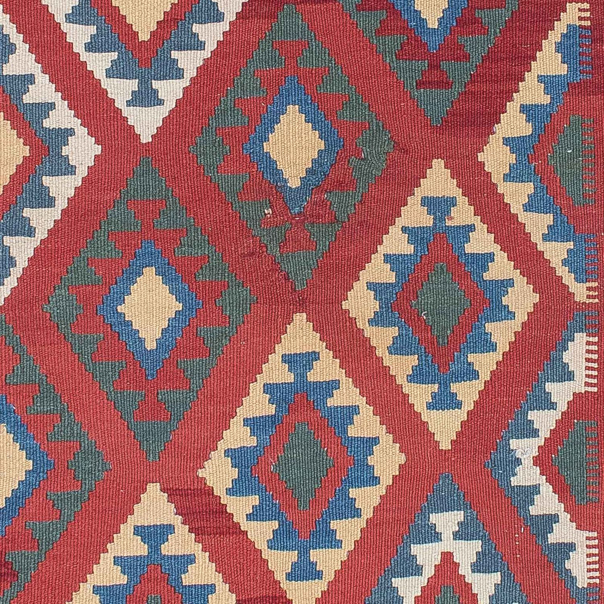 Tapis Kelim - Oriental - 186 x 125 cm - rouge foncé