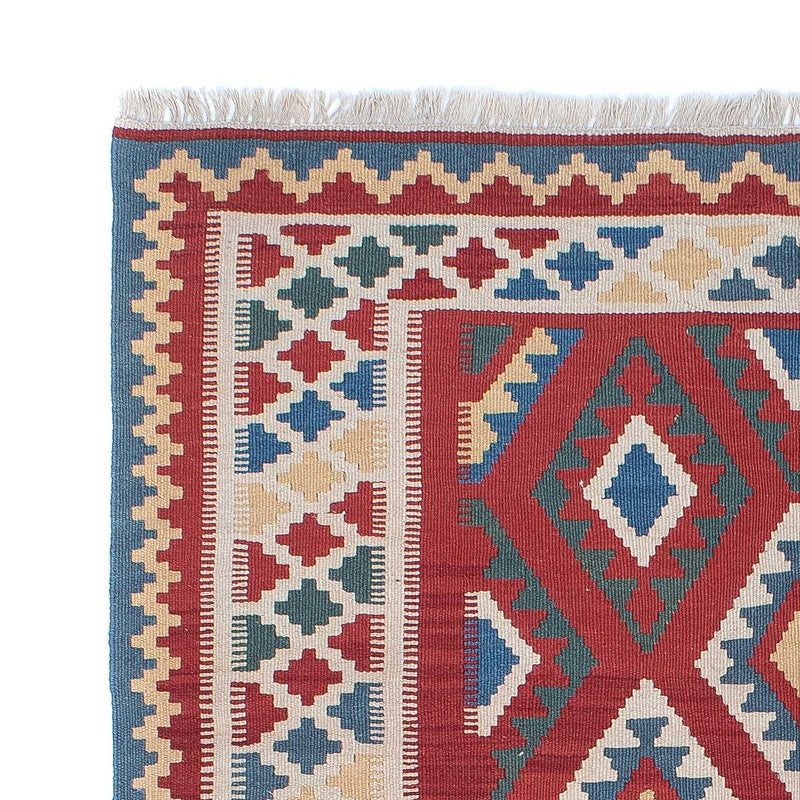 Tapis Kelim - Oriental - 186 x 125 cm - rouge foncé