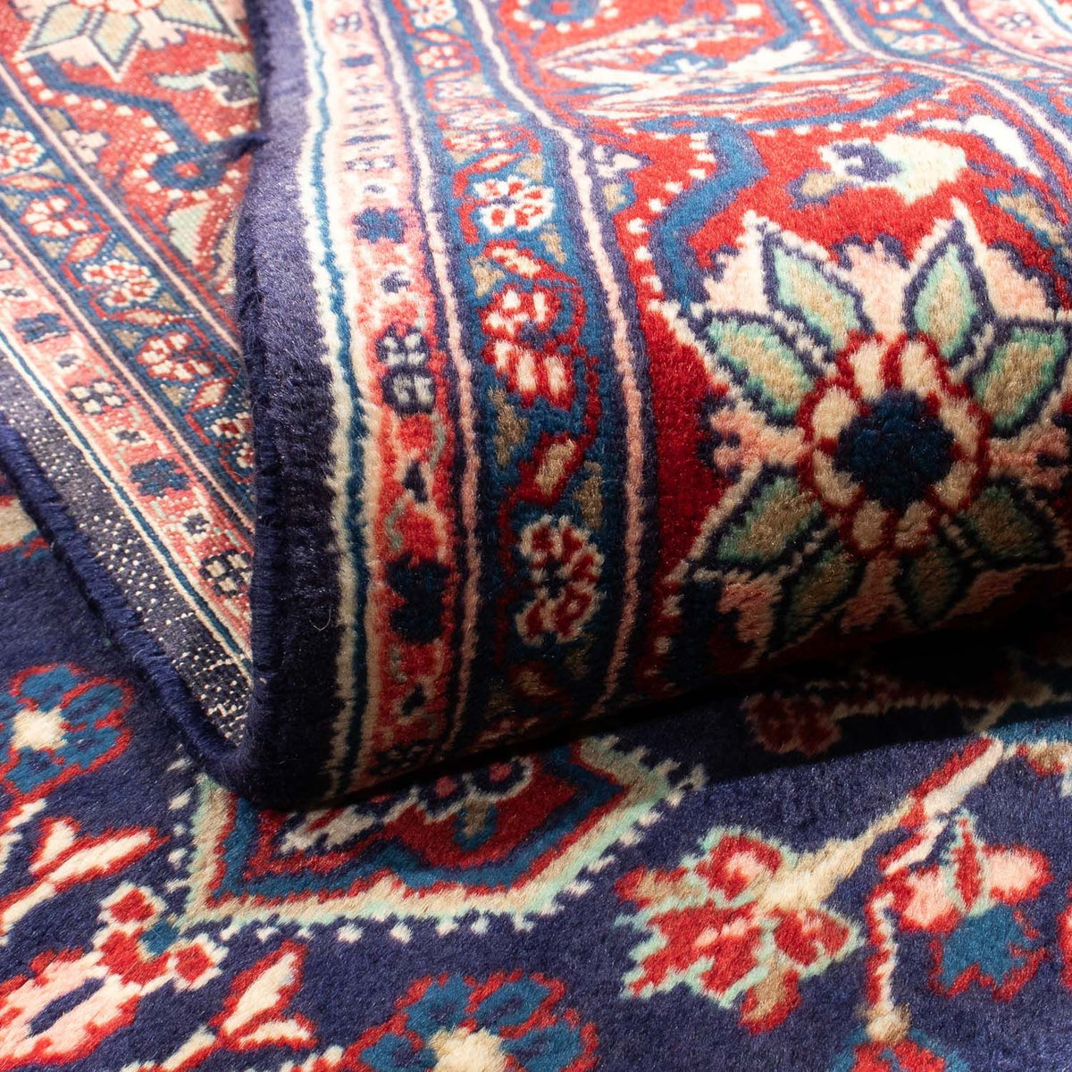 Tapis persan - Nomadic - 211 x 132 cm - bleu foncé