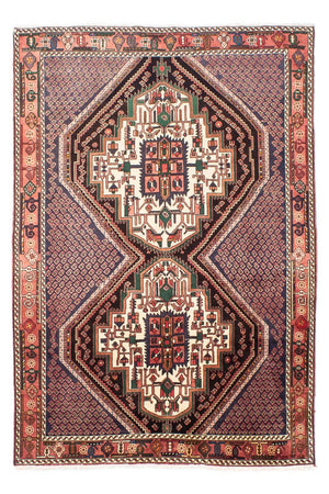 Tapis persan - Nomadic - 199 x 133 cm - rouge clair