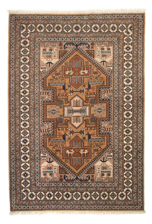 Tapis persan - Nomadic - 197 x 144 cm - marron clair