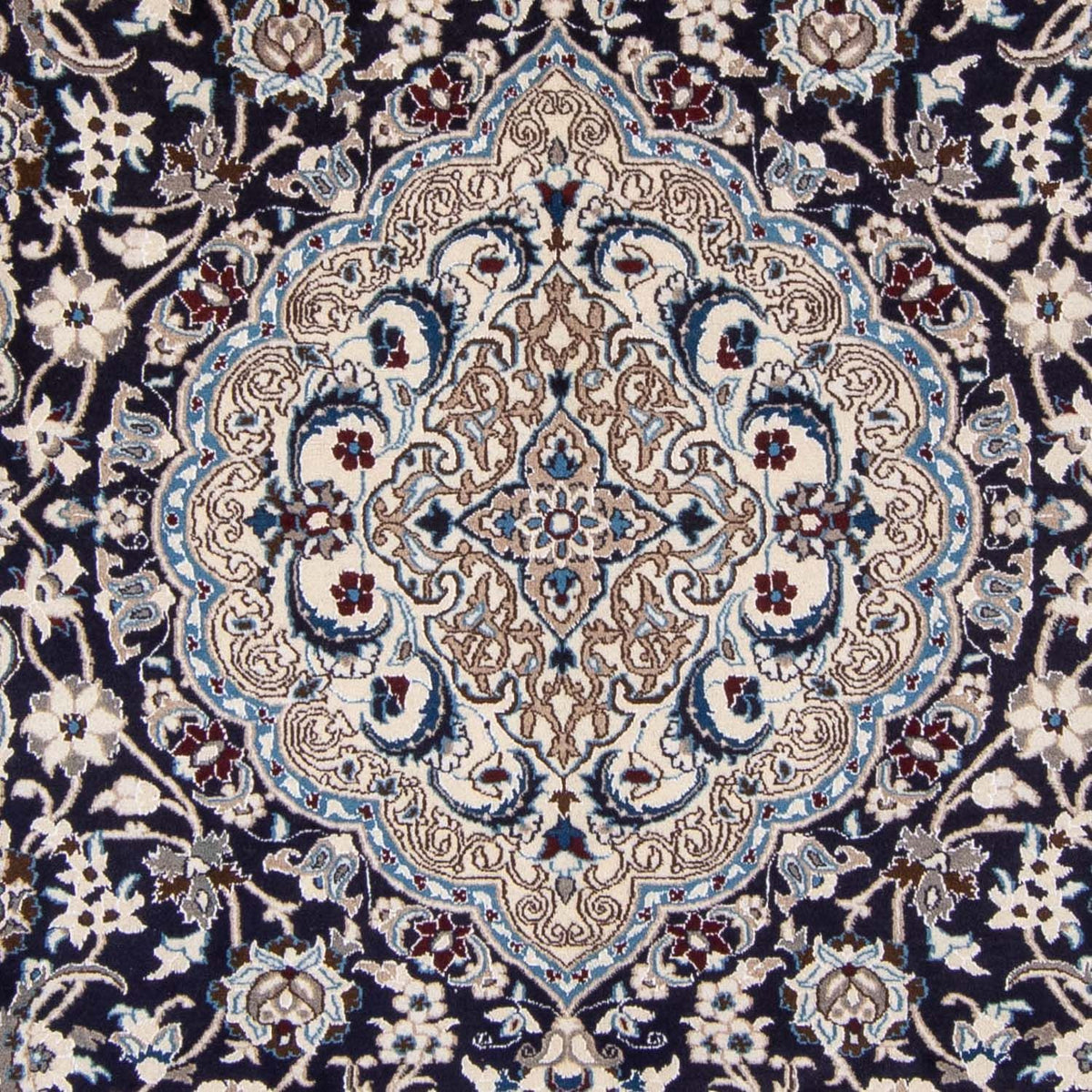 Tapis persan - Nain - 350 x 243 cm - bleu foncé