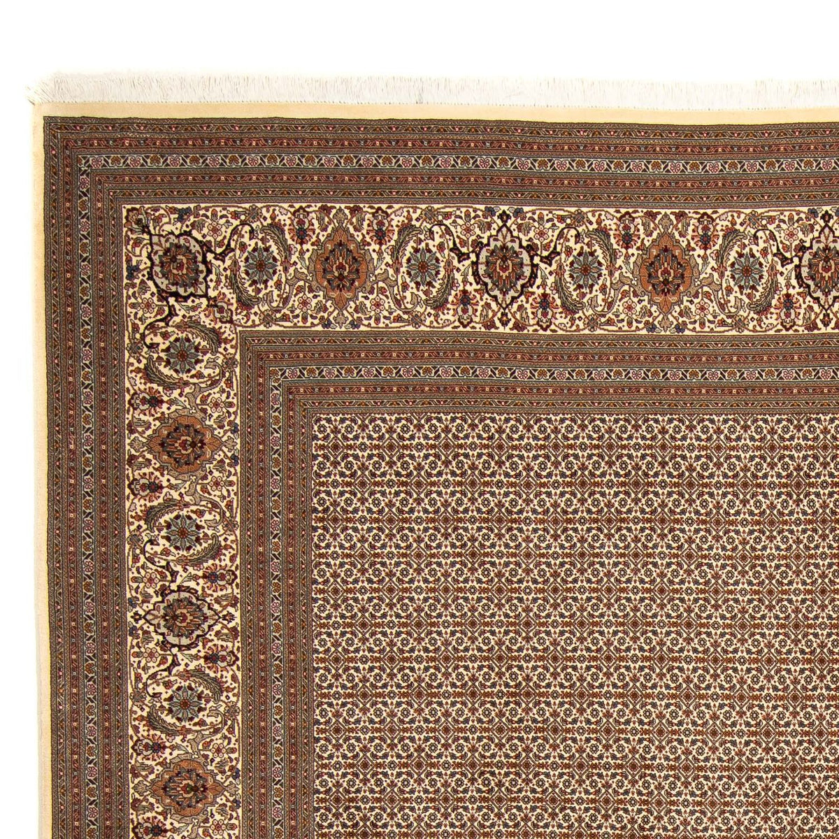 Tapis persan - Tabriz carré - 258 x 251 cm - marron clair