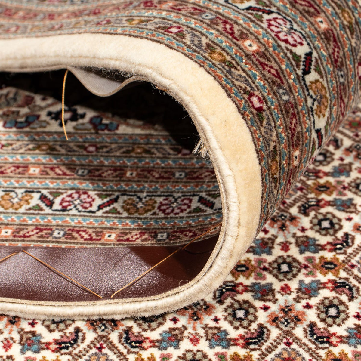 Tapis persan - Tabriz carré - 258 x 251 cm - marron clair