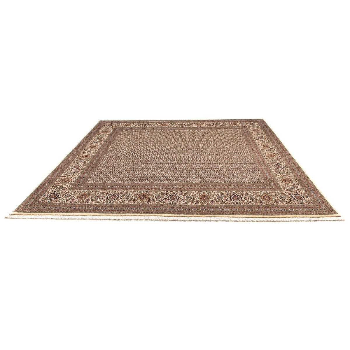 Tapis persan - Tabriz carré - 258 x 251 cm - marron clair