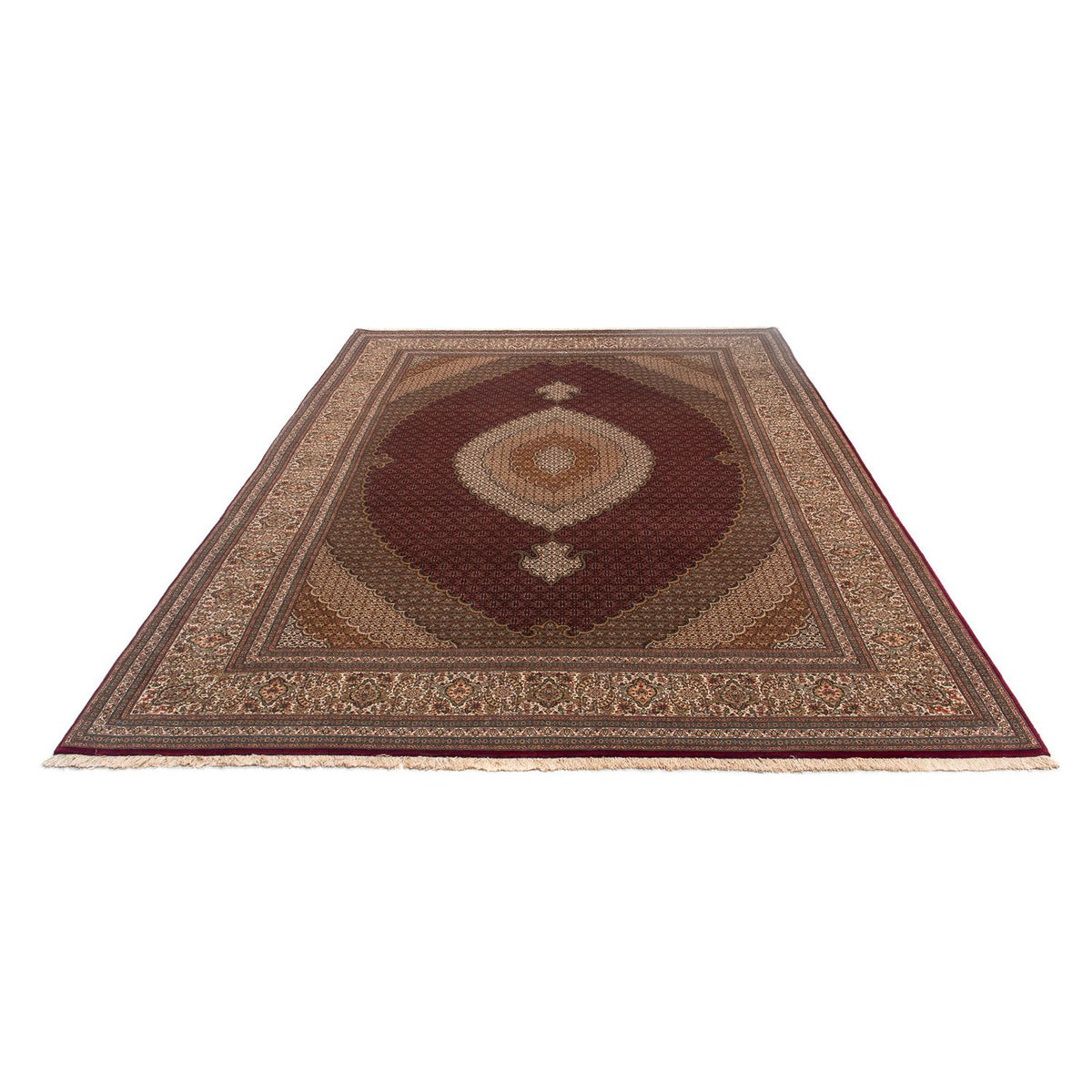 Tapis persan - Tabriz - 358 x 253 cm - rouge foncé