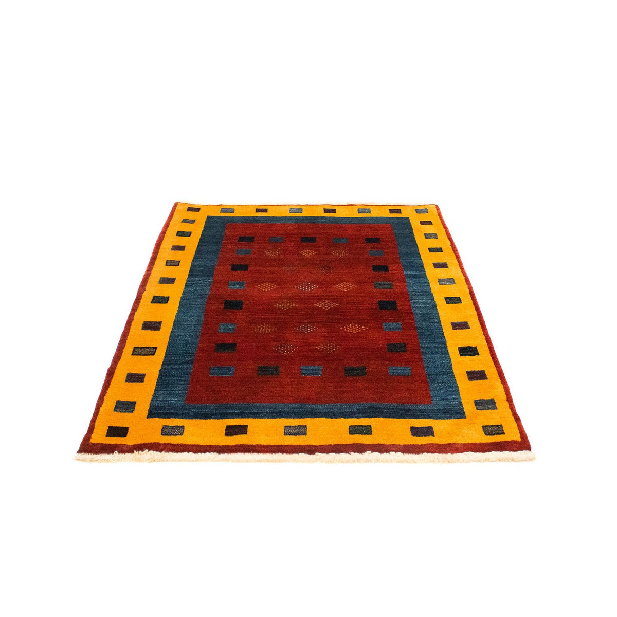 Tapis Gabbeh - Loribaft Persan - 145 x 112 cm - rouge foncé