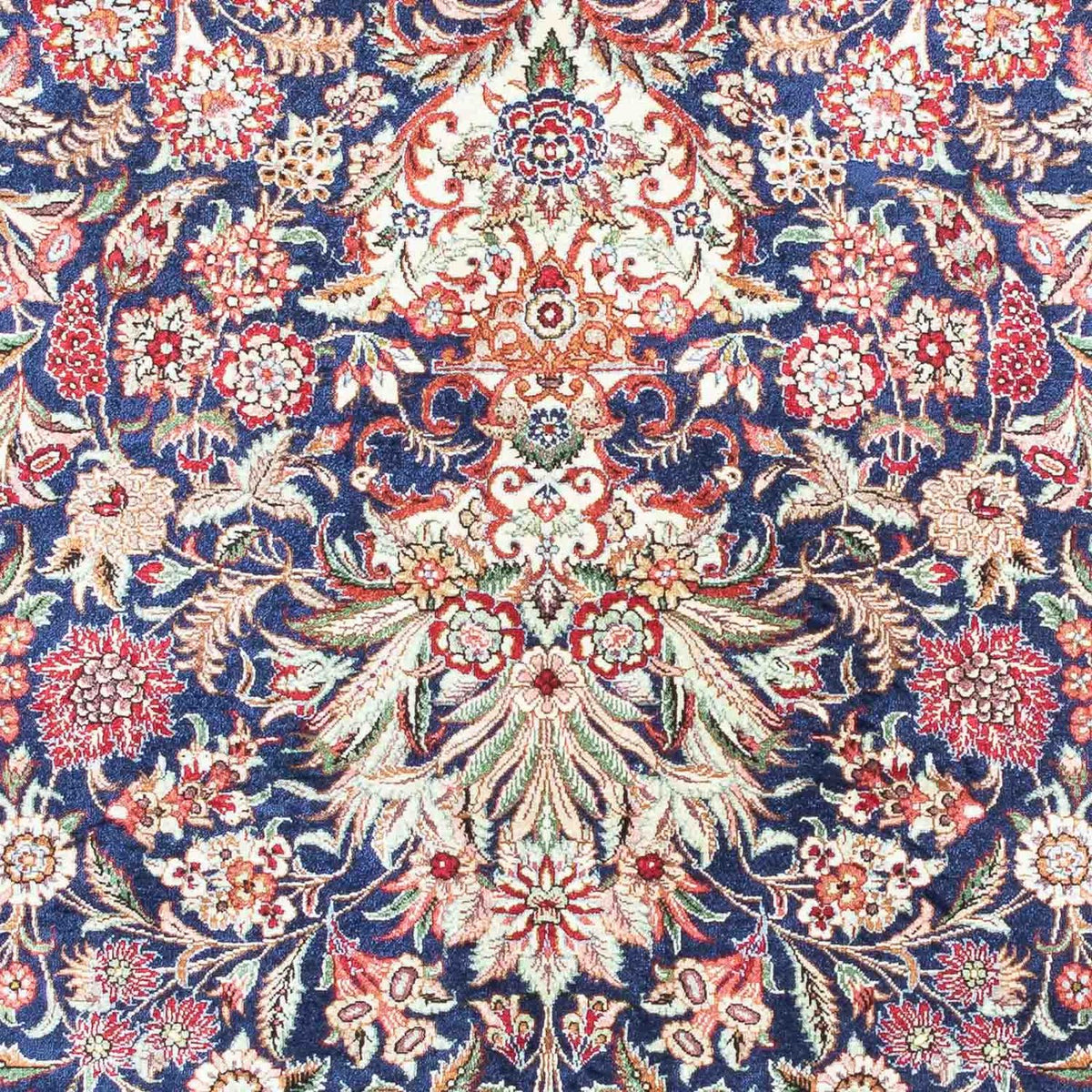 Tapis persan - Ghom - 118 x 80 cm - bleu foncé
