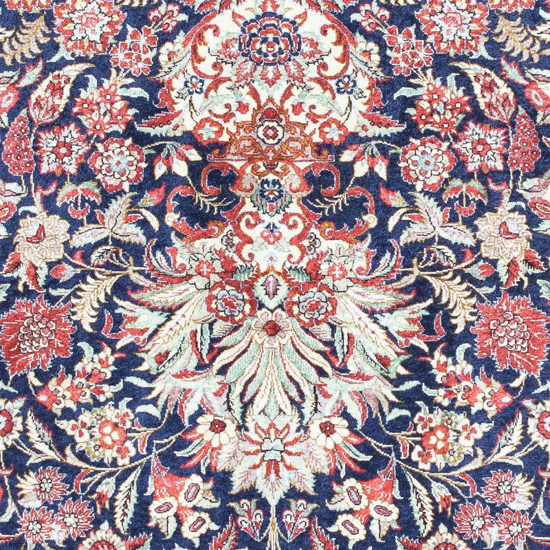 Tapis persan - Ghom - 121 x 84 cm - bleu foncé