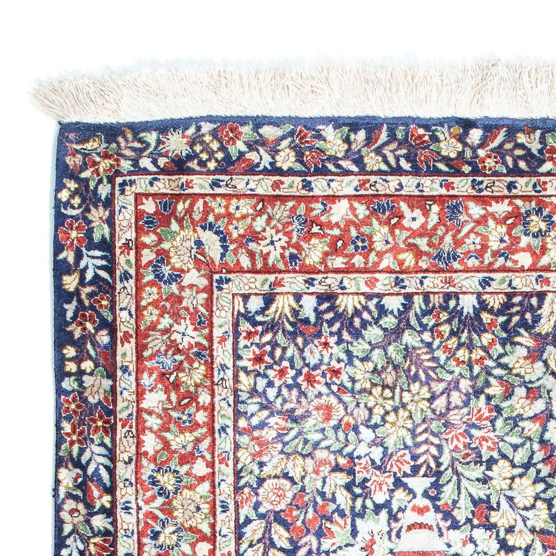 Tapis persan - Ghom - 120 x 78 cm - bleu foncé