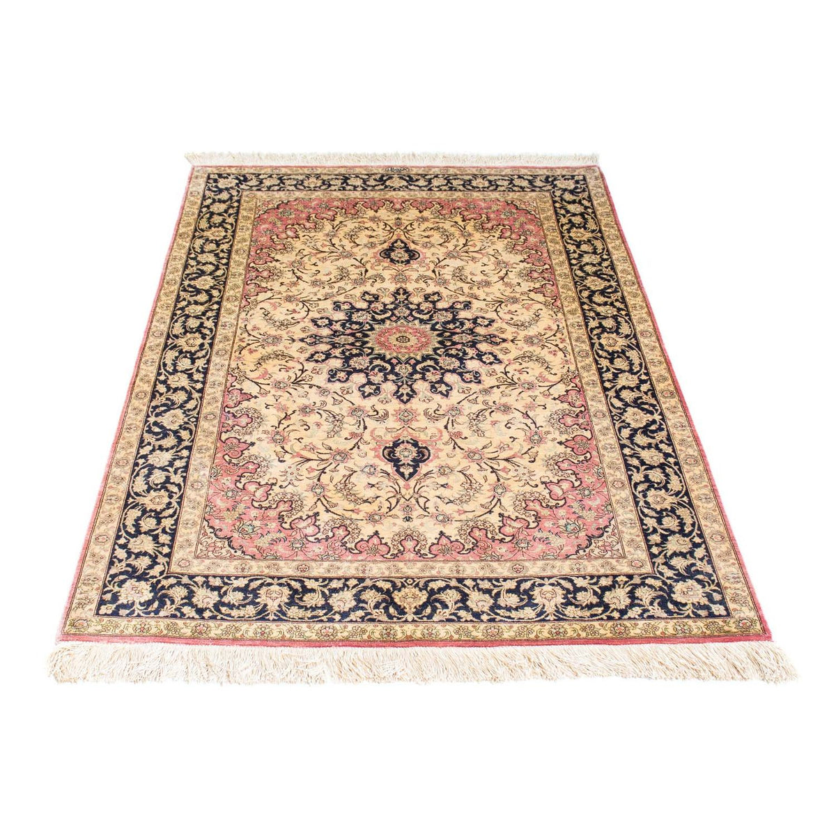 Tapis persan - Ghom - 151 x 98 cm - beige