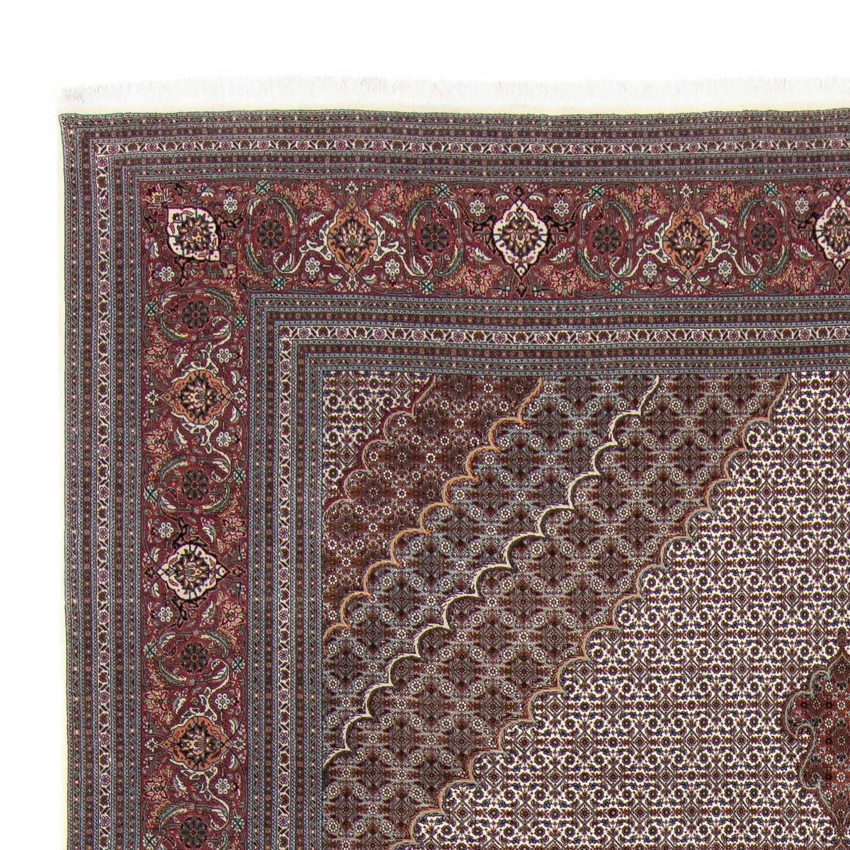 Tapis persan - Tabriz - 355 x 253 cm - marron foncé