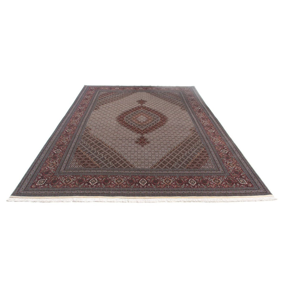 Tapis persan - Tabriz - 355 x 253 cm - marron foncé
