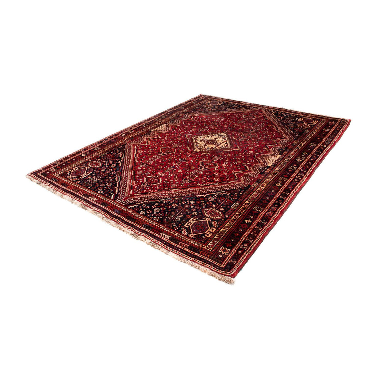 Tapis persan - Nomadic - 267 x 192 cm - rouge foncé
