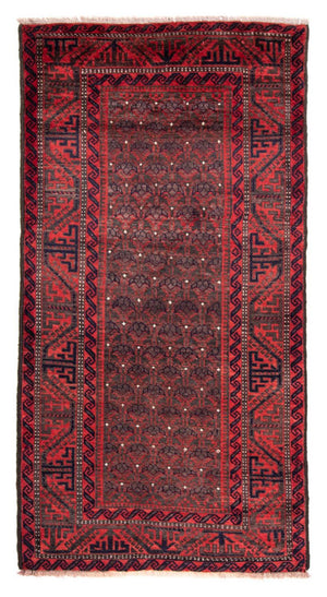 Tapis de couloir Tapis persan - Nomadic - 240 x 113 cm - rouge