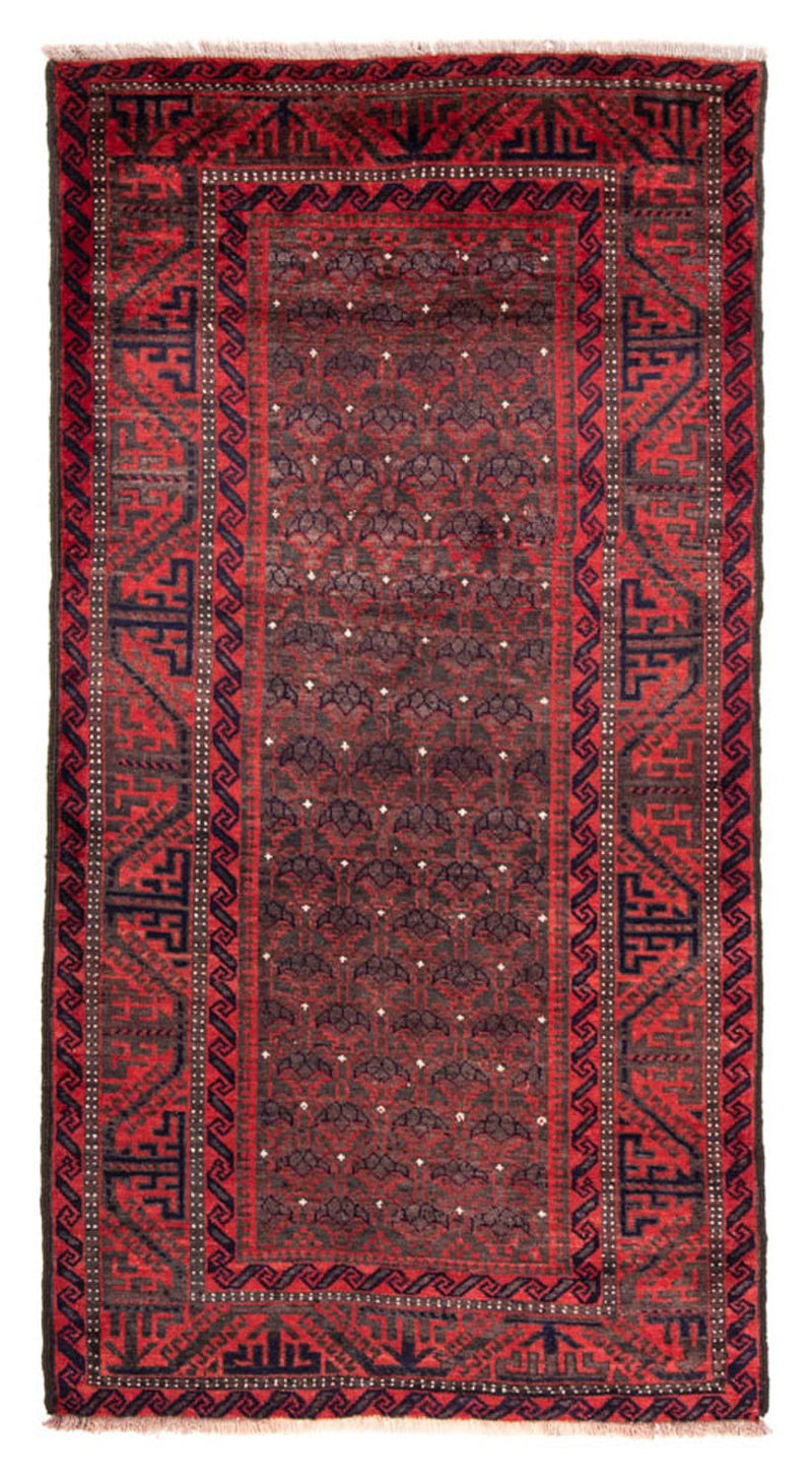 Tapis de couloir Tapis persan - Nomadic - 240 x 113 cm - rouge