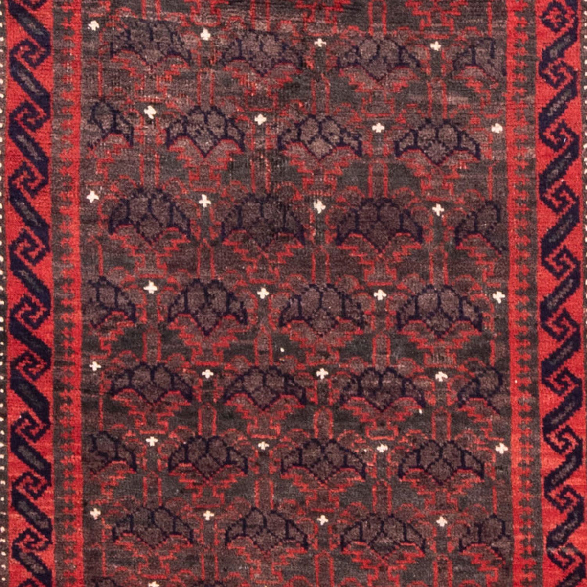Tapis de couloir Tapis persan - Nomadic - 240 x 113 cm - rouge