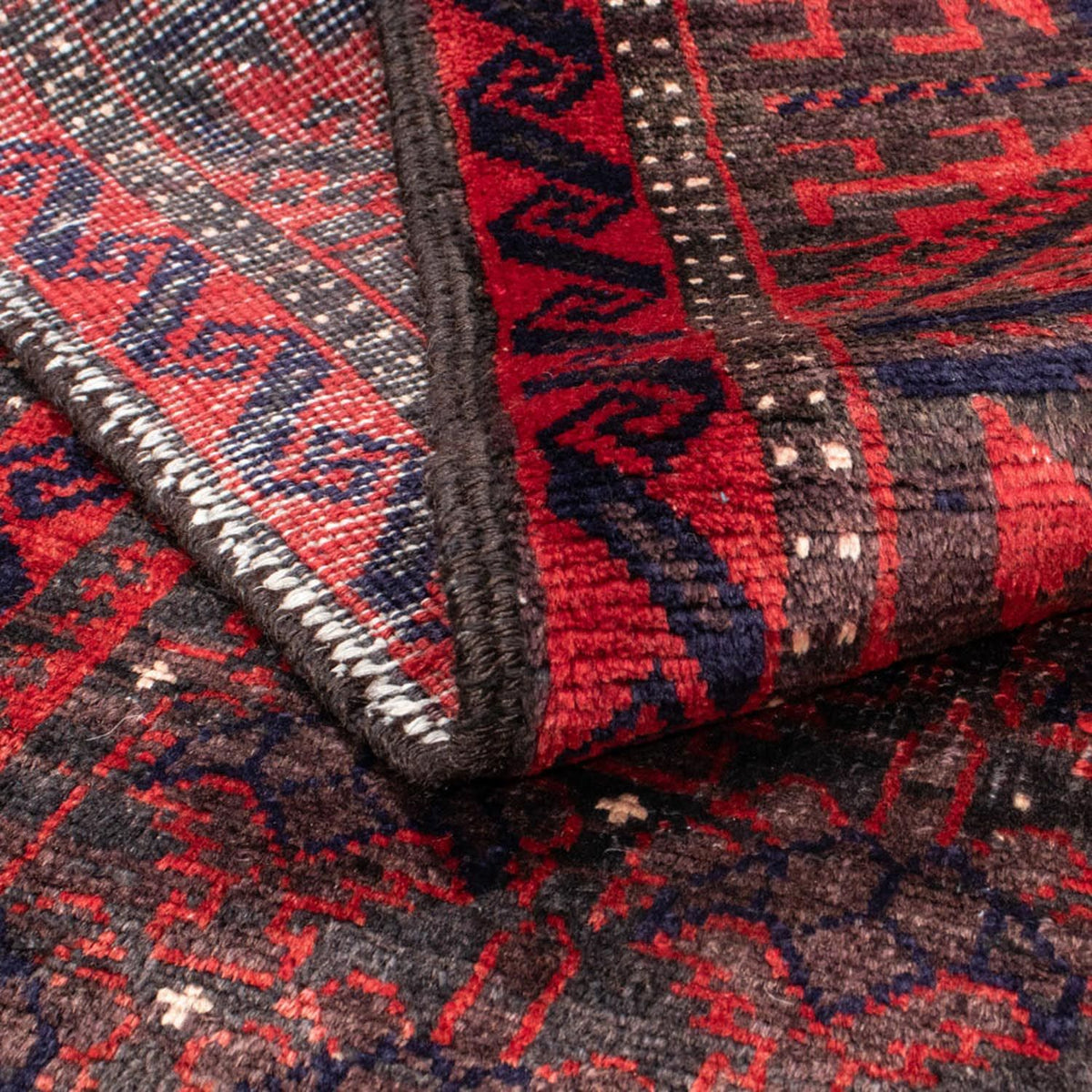 Tapis de couloir Tapis persan - Nomadic - 240 x 113 cm - rouge