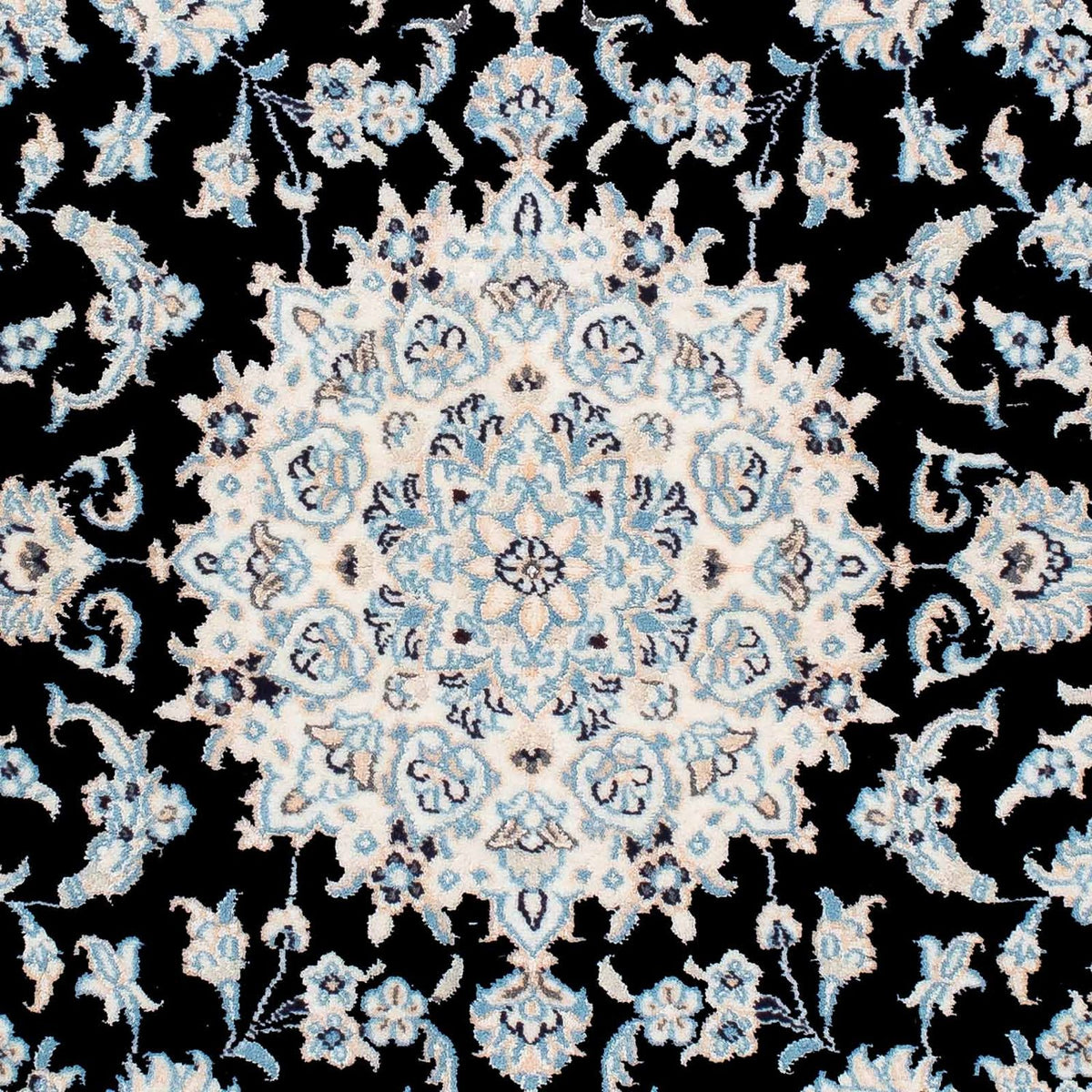Tapis persan - Nain - Royal - 150 x 100 cm - bleu foncé