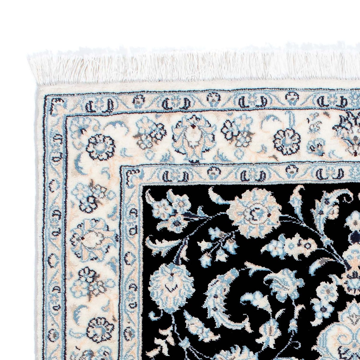 Tapis persan - Nain - Royal - 150 x 100 cm - bleu foncé