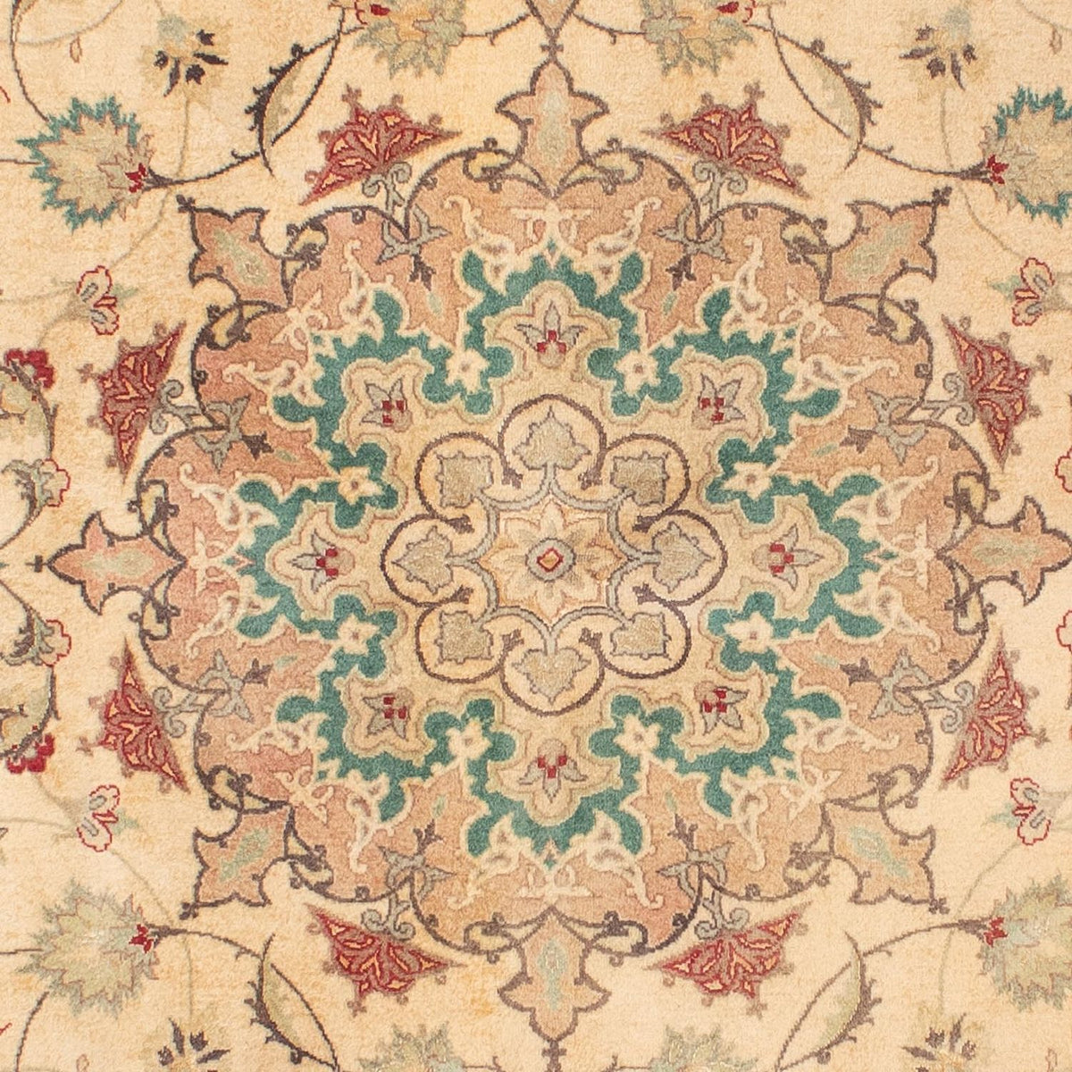 Tapis persan - Tabriz - Royal - 203 x 156 cm - marron clair
