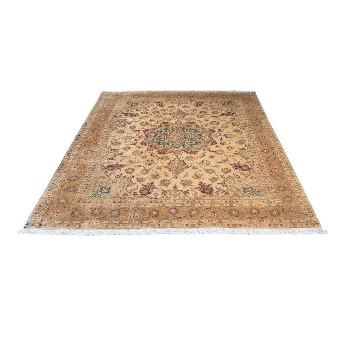 Tapis persan - Tabriz - Royal - 203 x 156 cm - marron clair