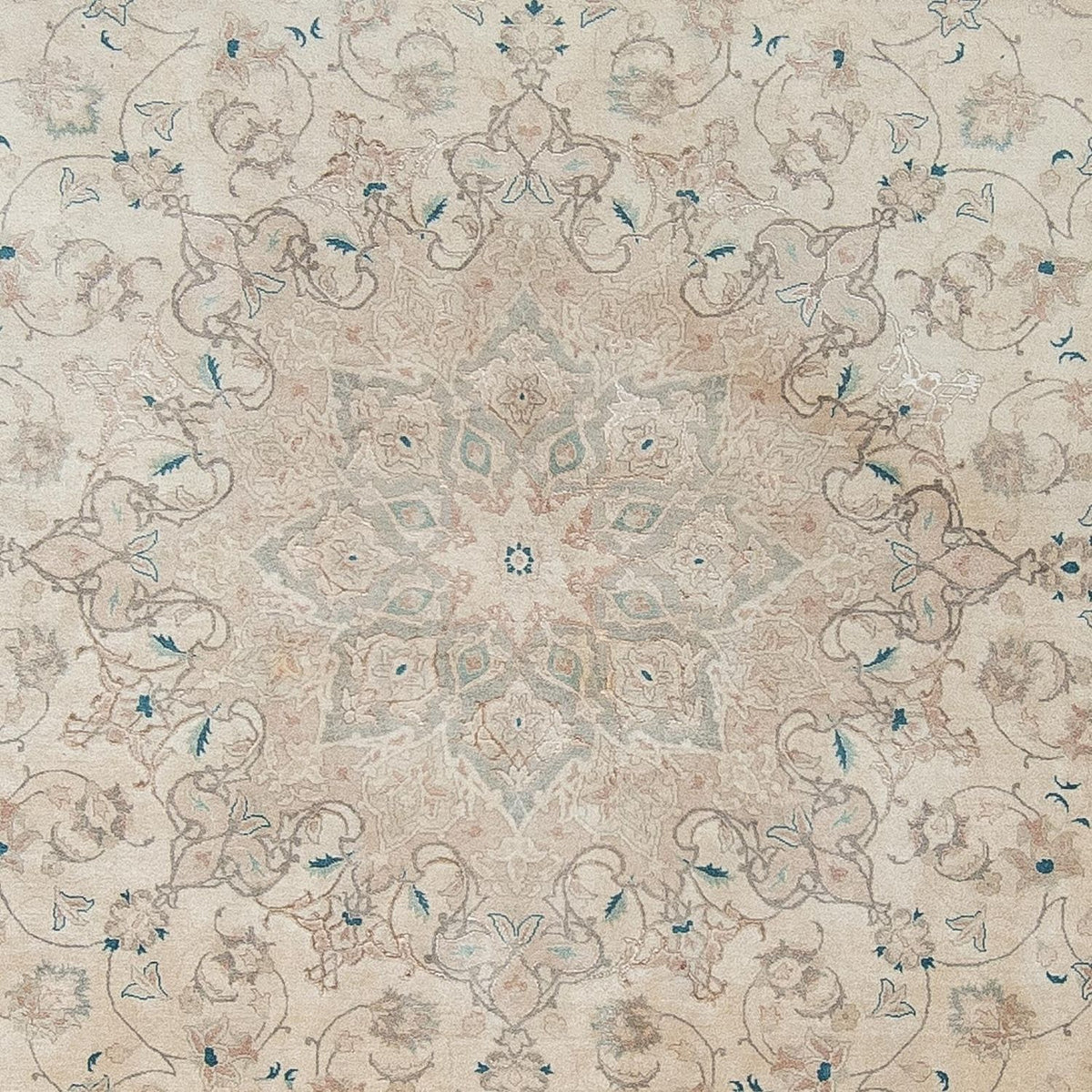Tapis persan - Tabriz - Royal ronde  - 285 x 285 cm - beige