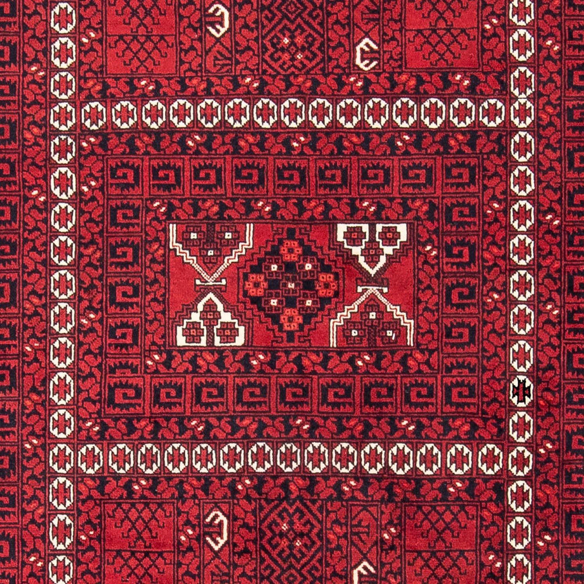 Tapis Turkaman - 246 x 159 cm - rouge foncé