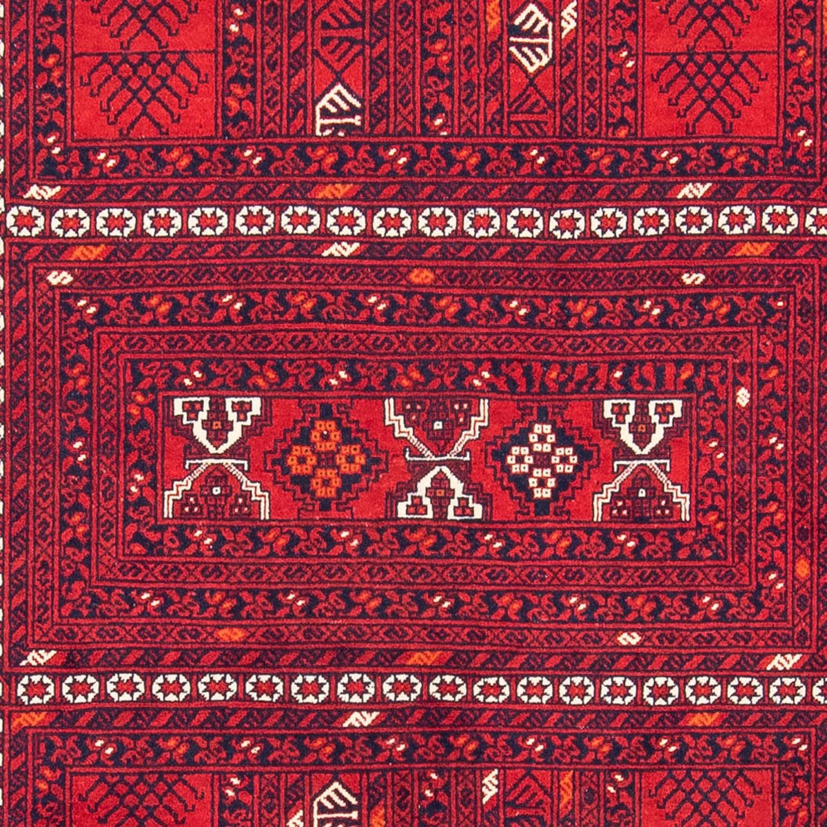Tapis Turkaman - 245 x 158 cm - rouge foncé