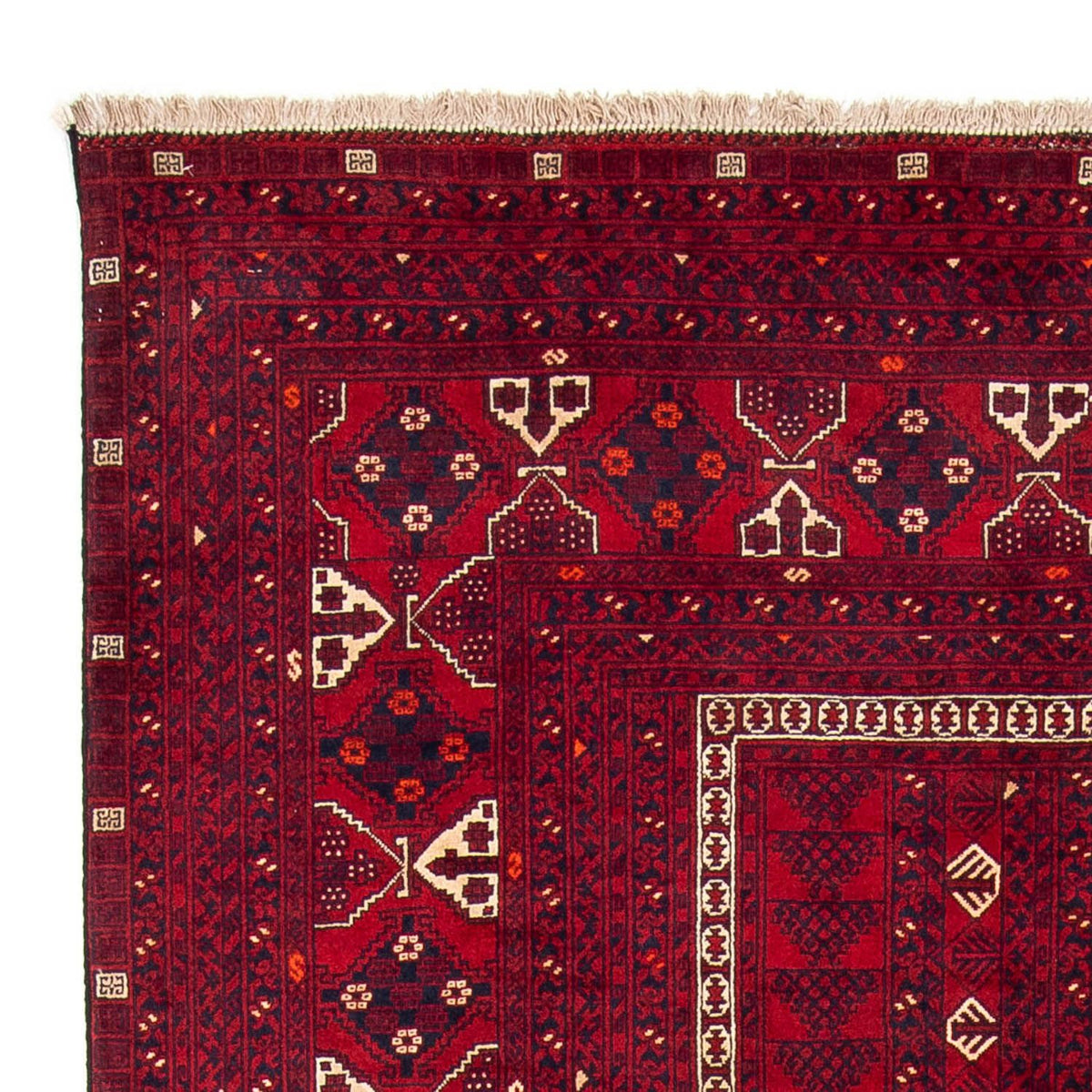 Tapis Turkaman - 244 x 158 cm - rouge foncé