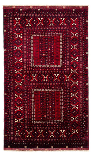 Tapis Turkaman - 245 x 156 cm - rouge foncé