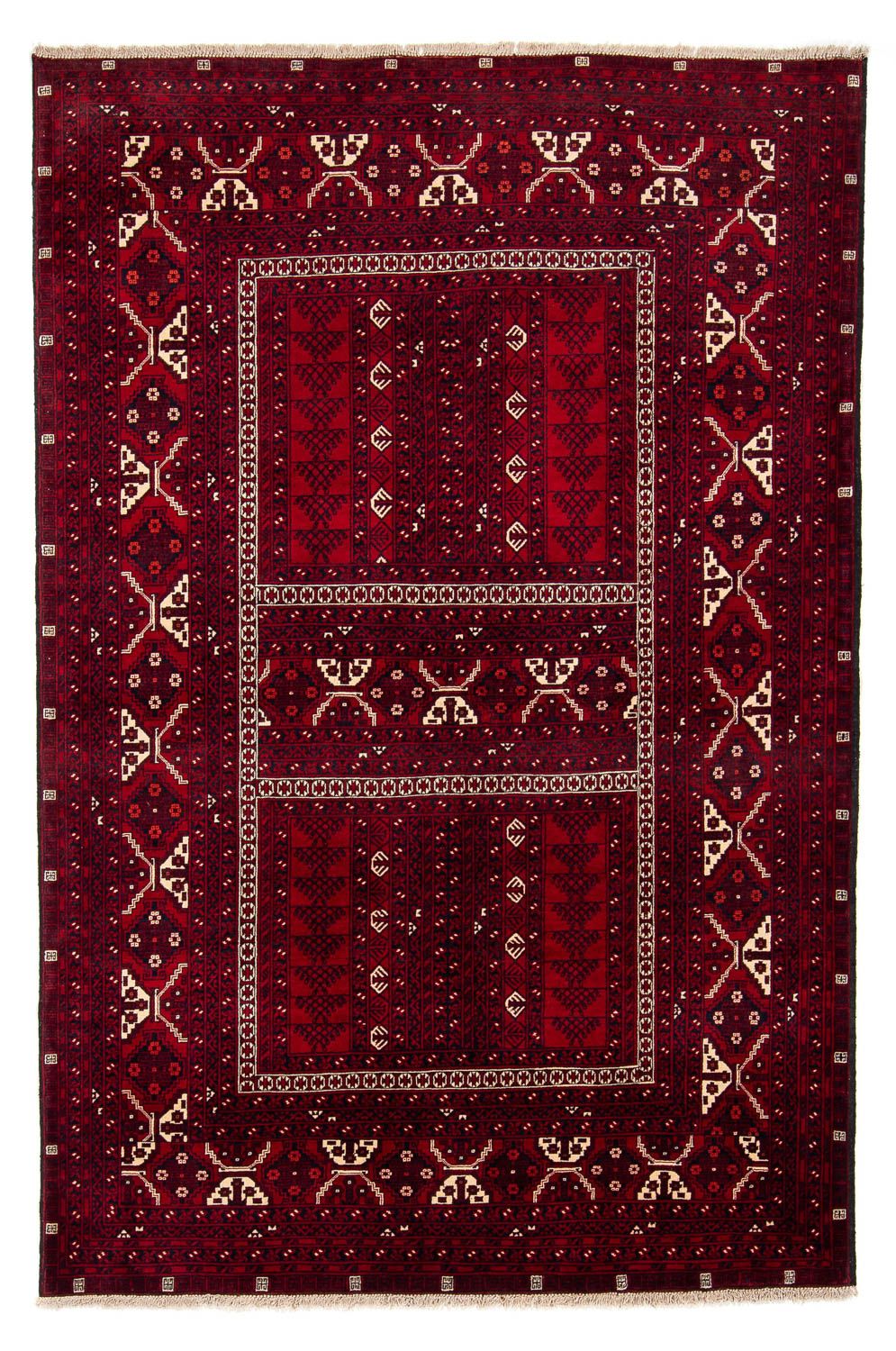 Tapis Turkaman - 237 x 156 cm - rouge foncé