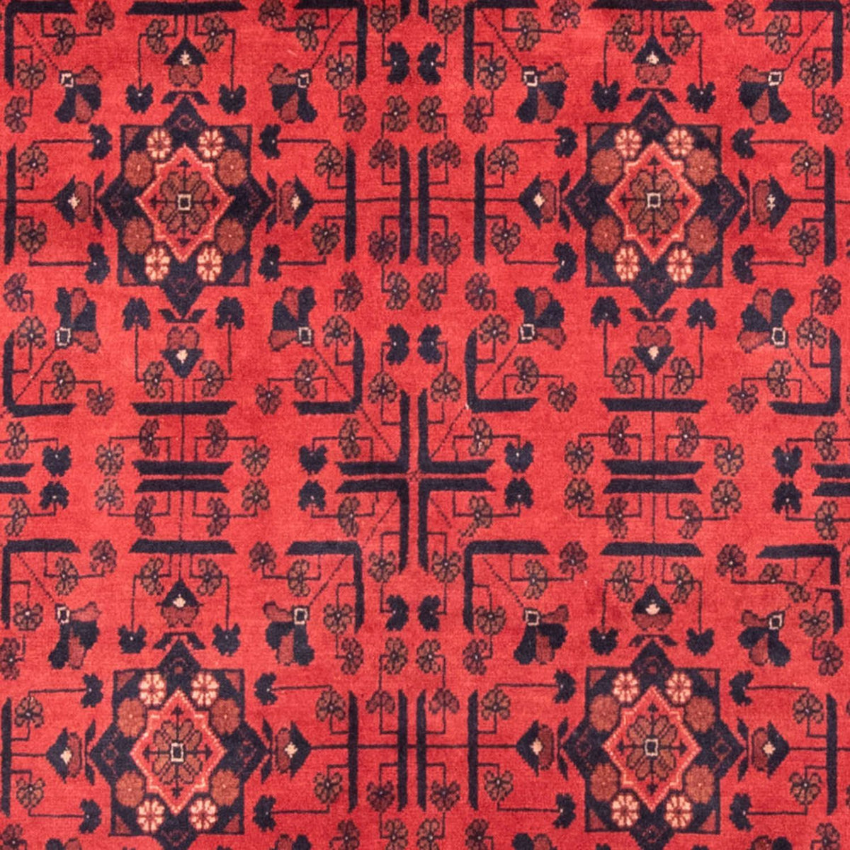 Tapis afghan - Kunduz - 190 x 130 cm - rouge