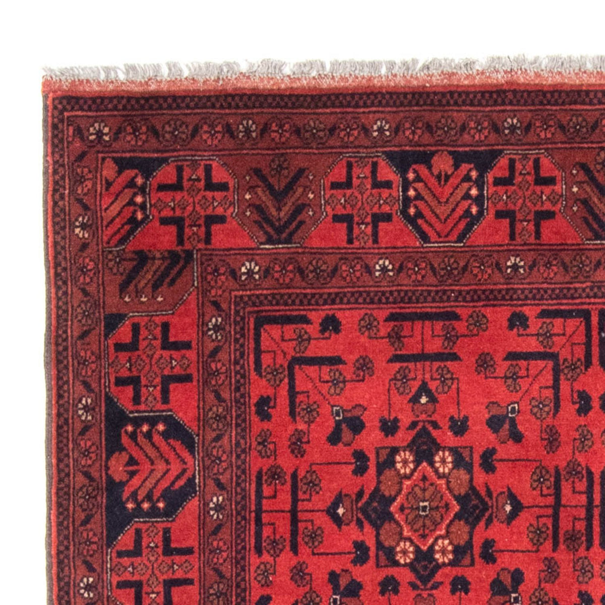 Tapis afghan - Kunduz - 190 x 130 cm - rouge