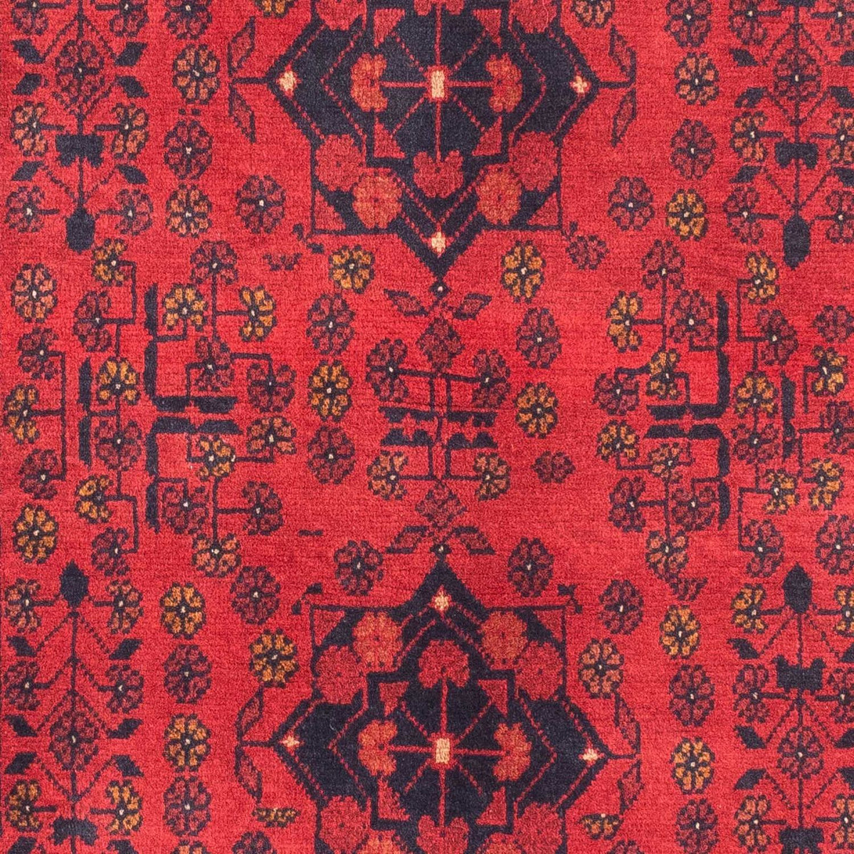 Tapis afghan - Kunduz - 145 x 103 cm - rouge foncé