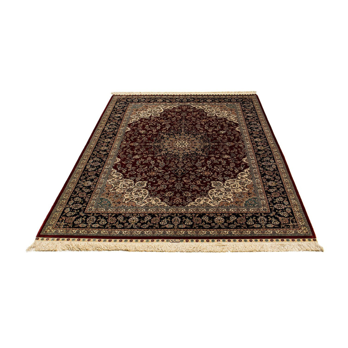 Tapis en soie - Soie chinoise - 198 x 137 cm - rouge foncé