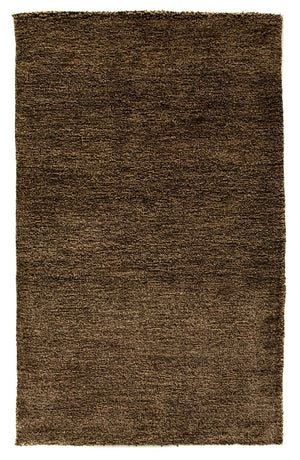 Tapis Gabbeh - Indus - 100 x 62 cm - marron foncé