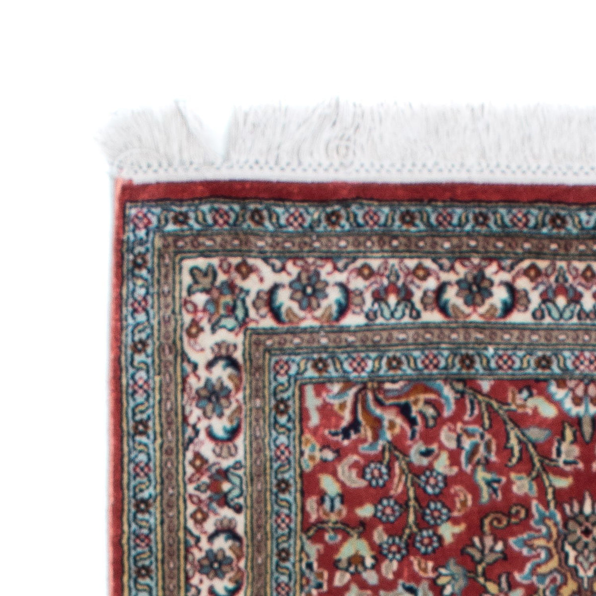 Tapis de couloir Tapis en soie - Soie du Cachemire - 179 x 64 cm - rouge foncé