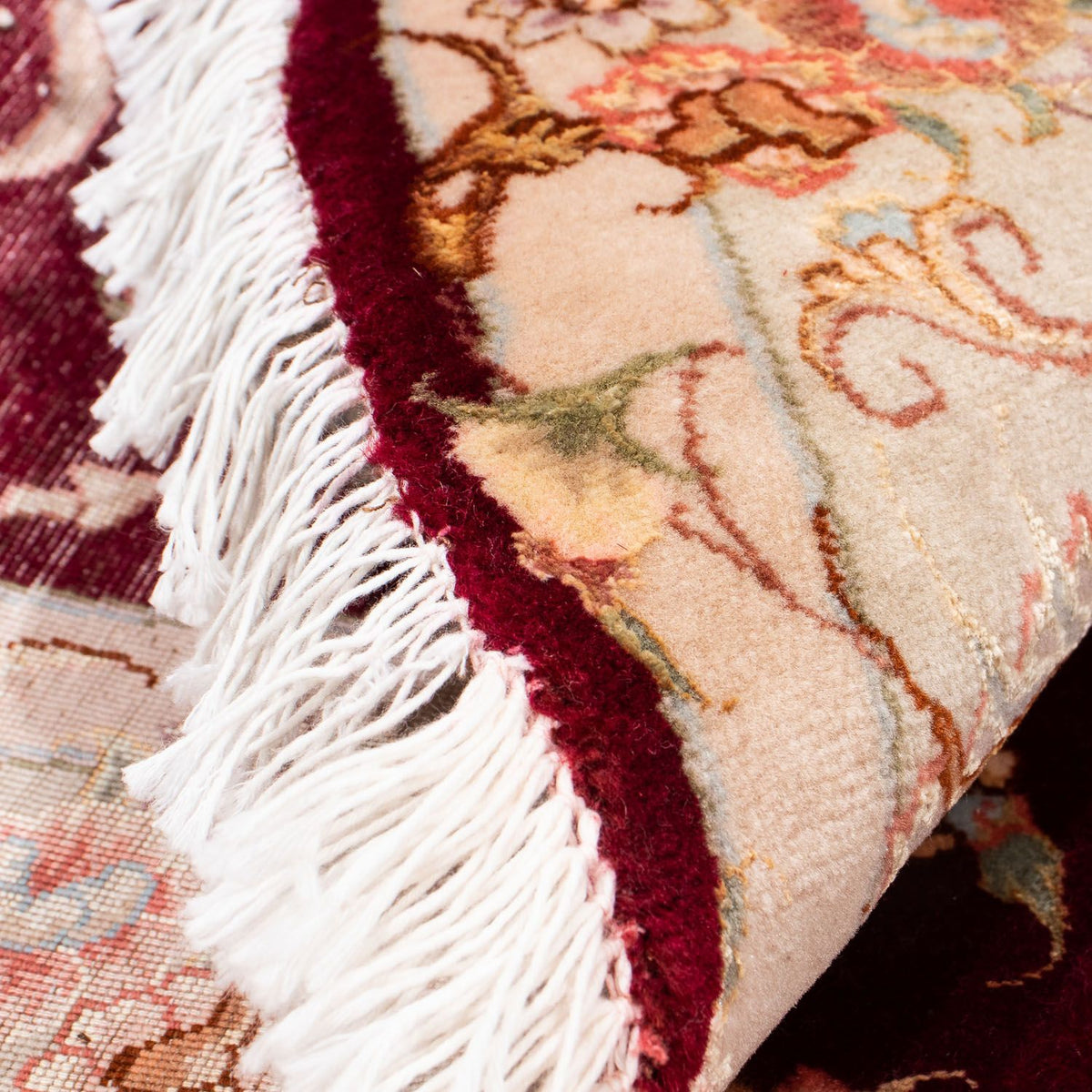 Tapis persan - Tabriz - Royal ronde  - 150 x 150 cm - rouge foncé