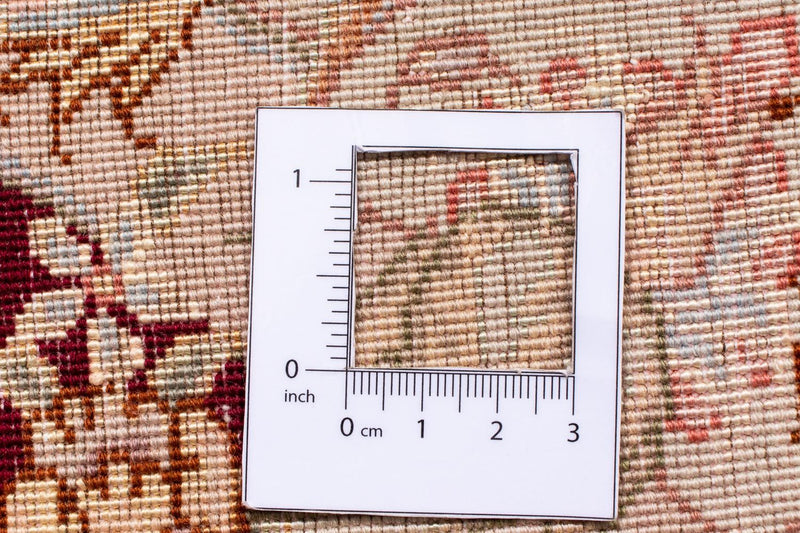 Tapis persan - Tabriz - Royal ronde  - 150 x 150 cm - rouge foncé