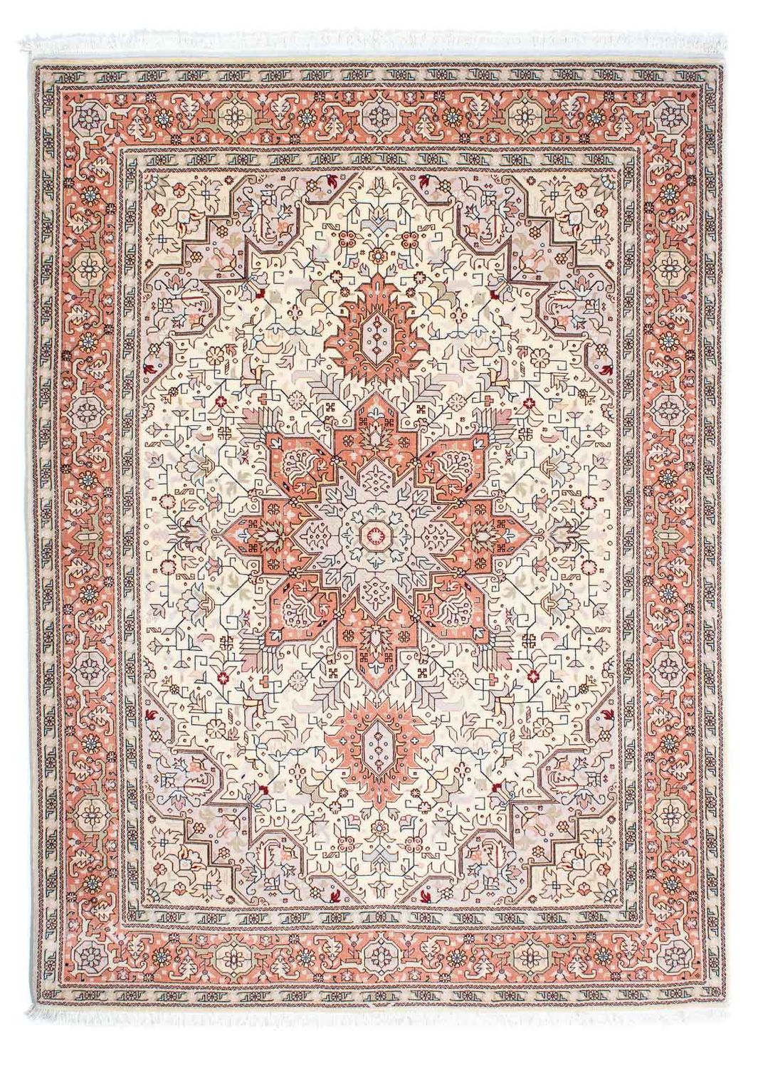 Tapis persan - Tabriz - Royal - 211 x 151 cm - beige