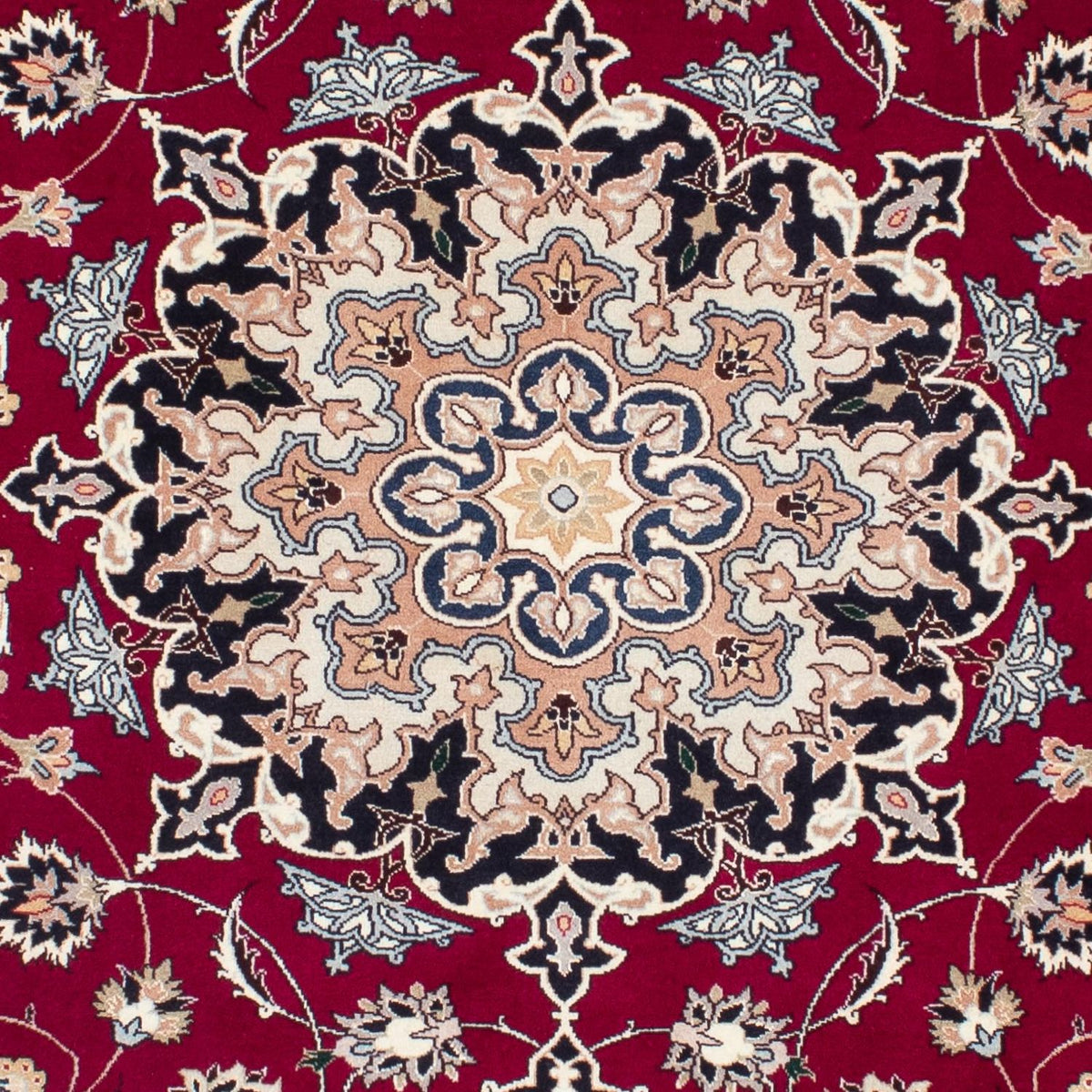 Tapis persan - Tabriz - Royal - 204 x 153 cm - rouge foncé