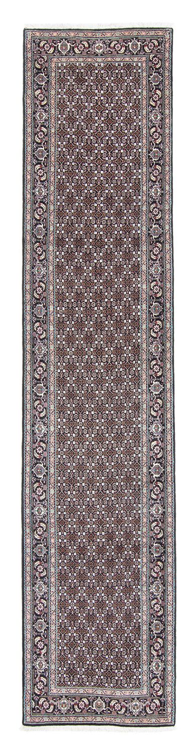 Tapis de couloir Tapis persan - Tabriz - 391 x 76 cm - gris