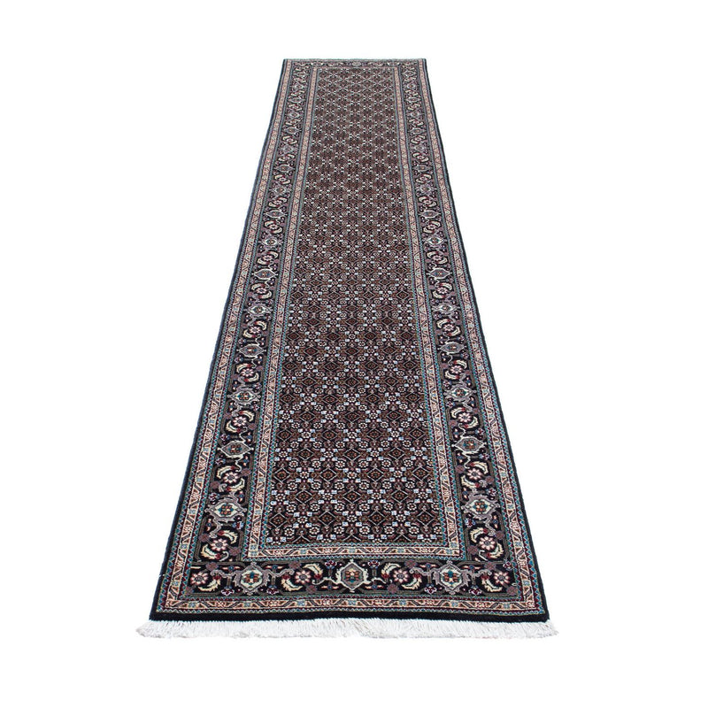 Tapis de couloir Tapis persan - Tabriz - 381 x 66 cm - gris