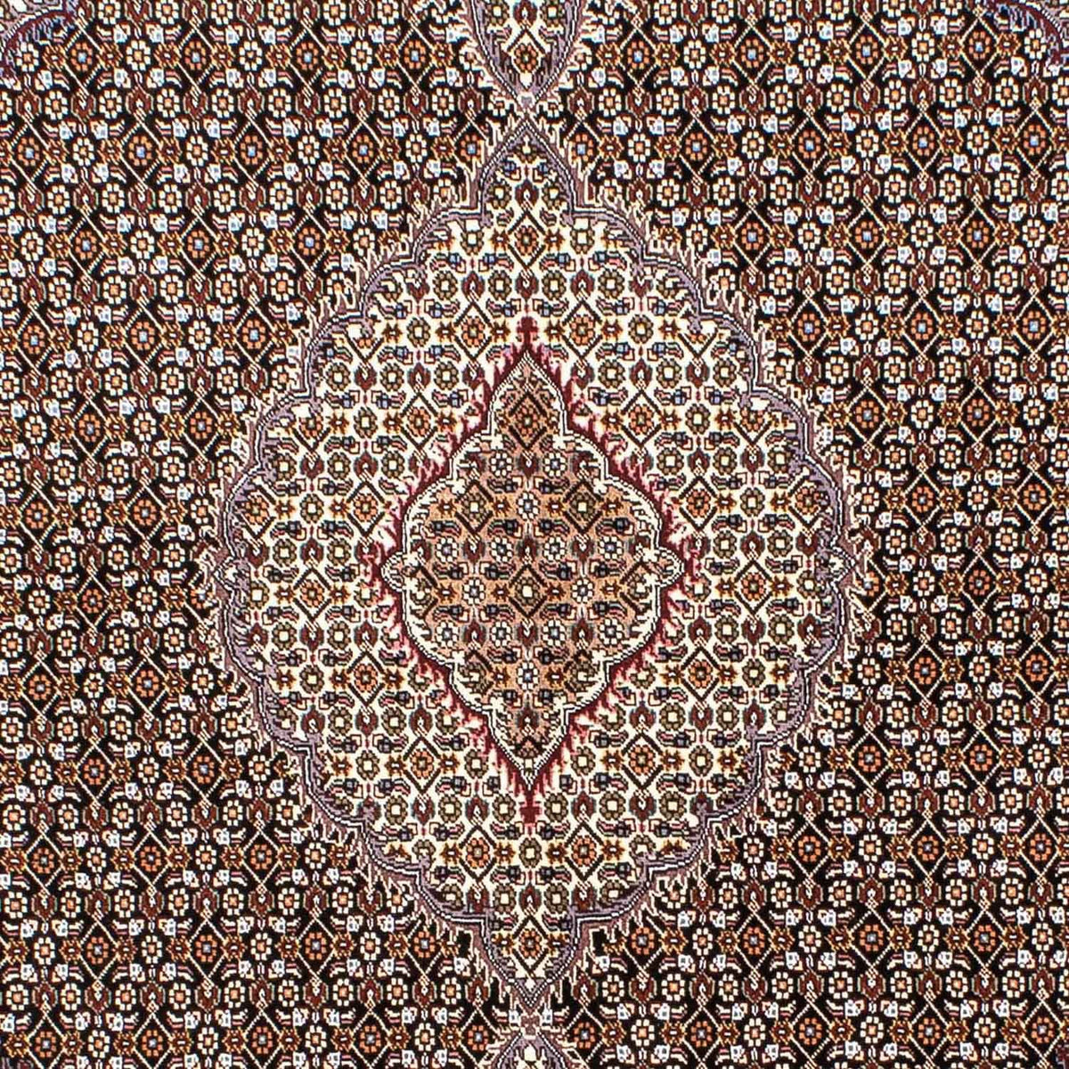 Tapis persan - Tabriz - 235 x 176 cm - bleu foncé