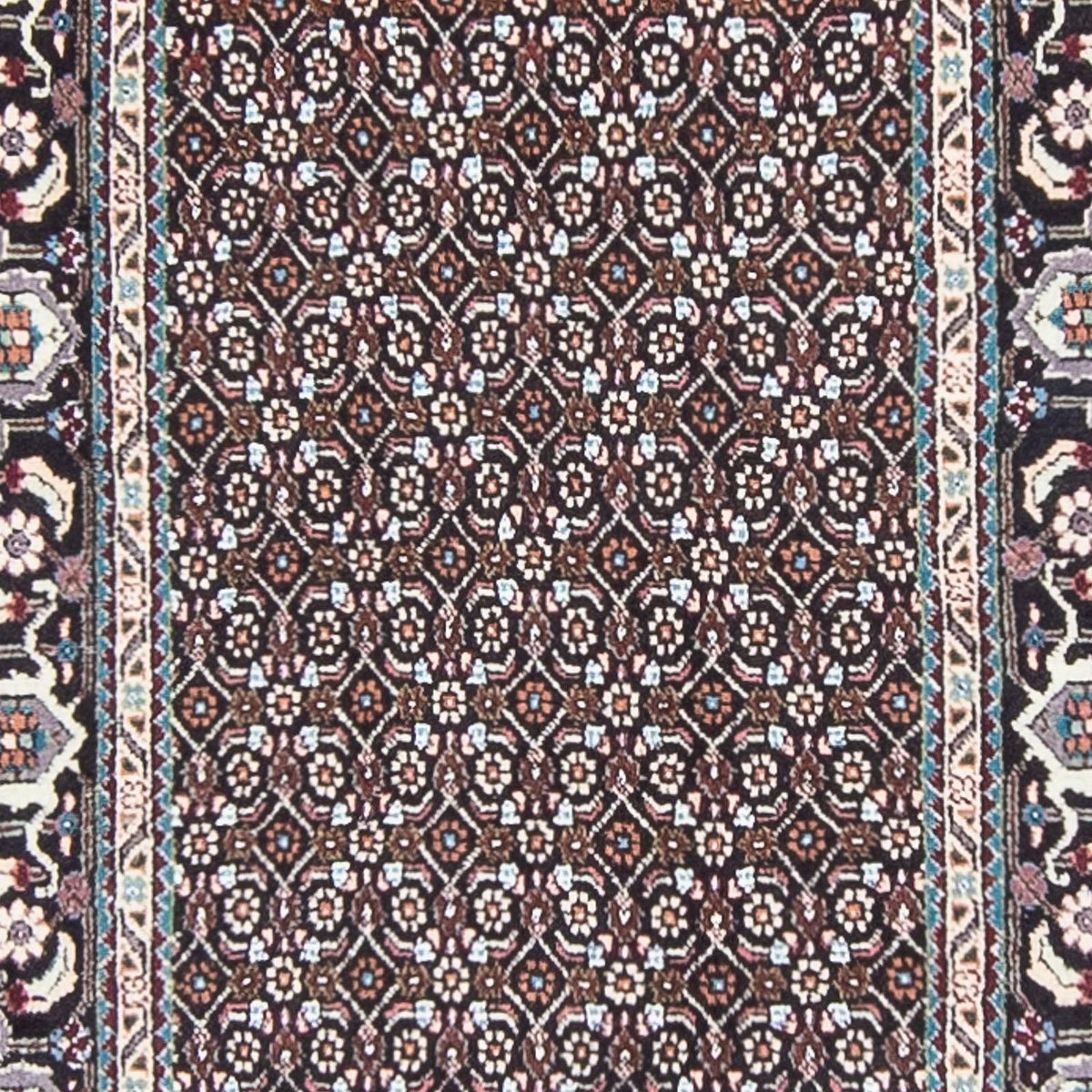 Tapis de couloir Tapis persan - Tabriz - 388 x 77 cm - gris