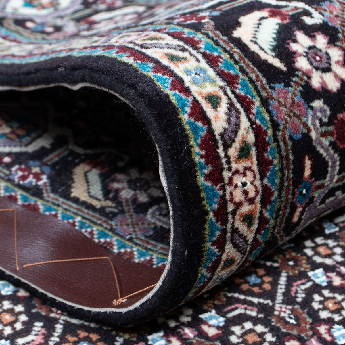 Tapis de couloir Tapis persan - Tabriz - 388 x 77 cm - gris